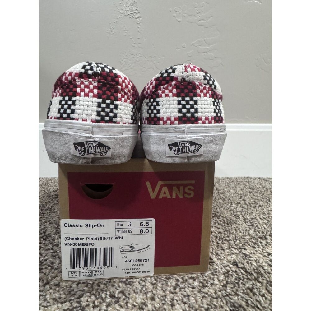 Vans Checker Plaid Slip-On Shoes - Picture 6 of 6